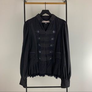 Free People | Ariana Embroidered Jacket | Washed Black